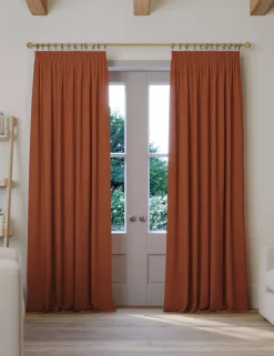 Brushed Pencil Pleat Blackout Thermal Curtains