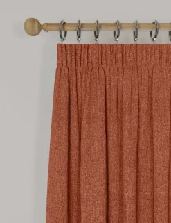 Brushed Pencil Pleat Blackout Thermal Curtains