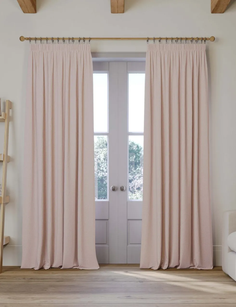 Brushed Pencil Pleat Blackout Ultra Thermal Curtains