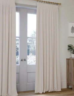 Brushed Pencil Pleat Blackout Ultra Thermal Curtains