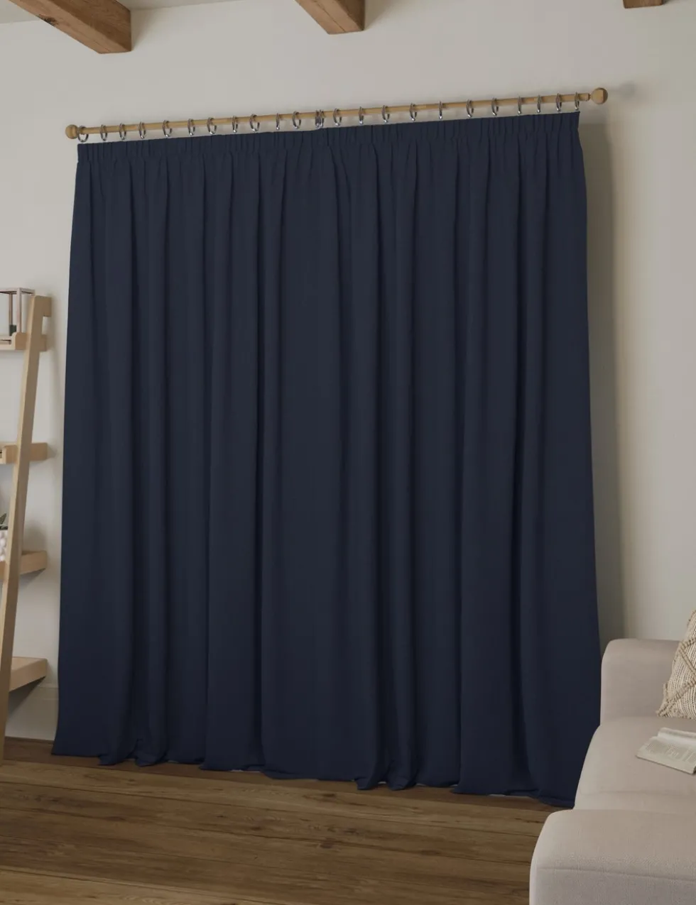 Brushed Pencil Pleat Blackout Thermal Curtains