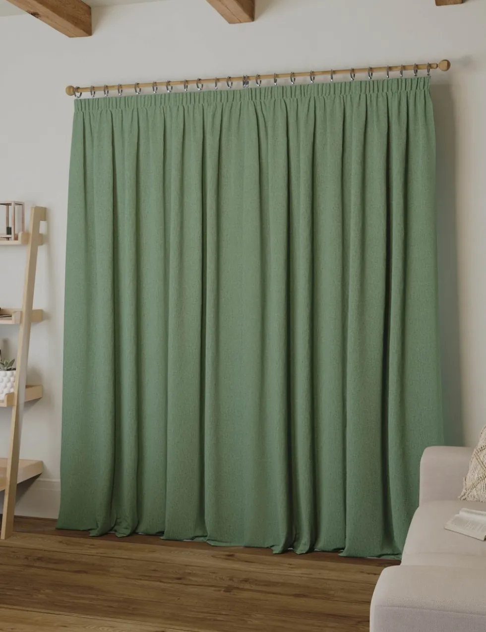 Brushed Pencil Pleat Blackout Thermal Curtains