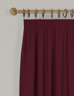 Brushed Pencil Pleat Blackout Thermal Curtains