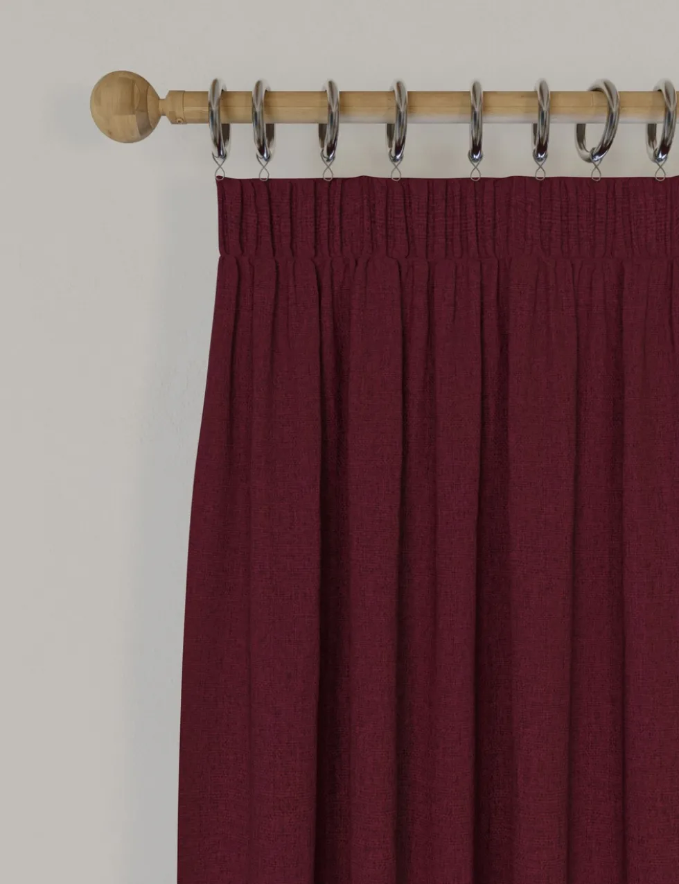 Brushed Pencil Pleat Blackout Thermal Curtains