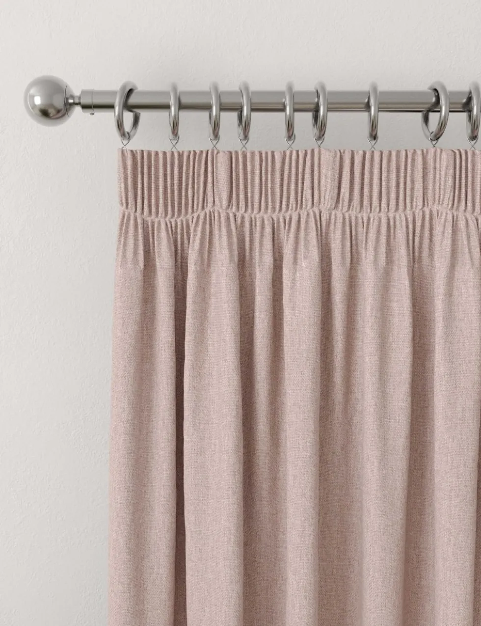 Brushed Pencil Pleat Blackout Thermal Curtains