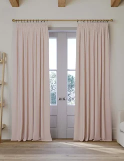 Brushed Pencil Pleat Blackout Thermal Curtains