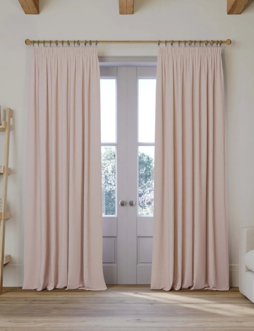 Brushed Pencil Pleat Blackout Thermal Curtains