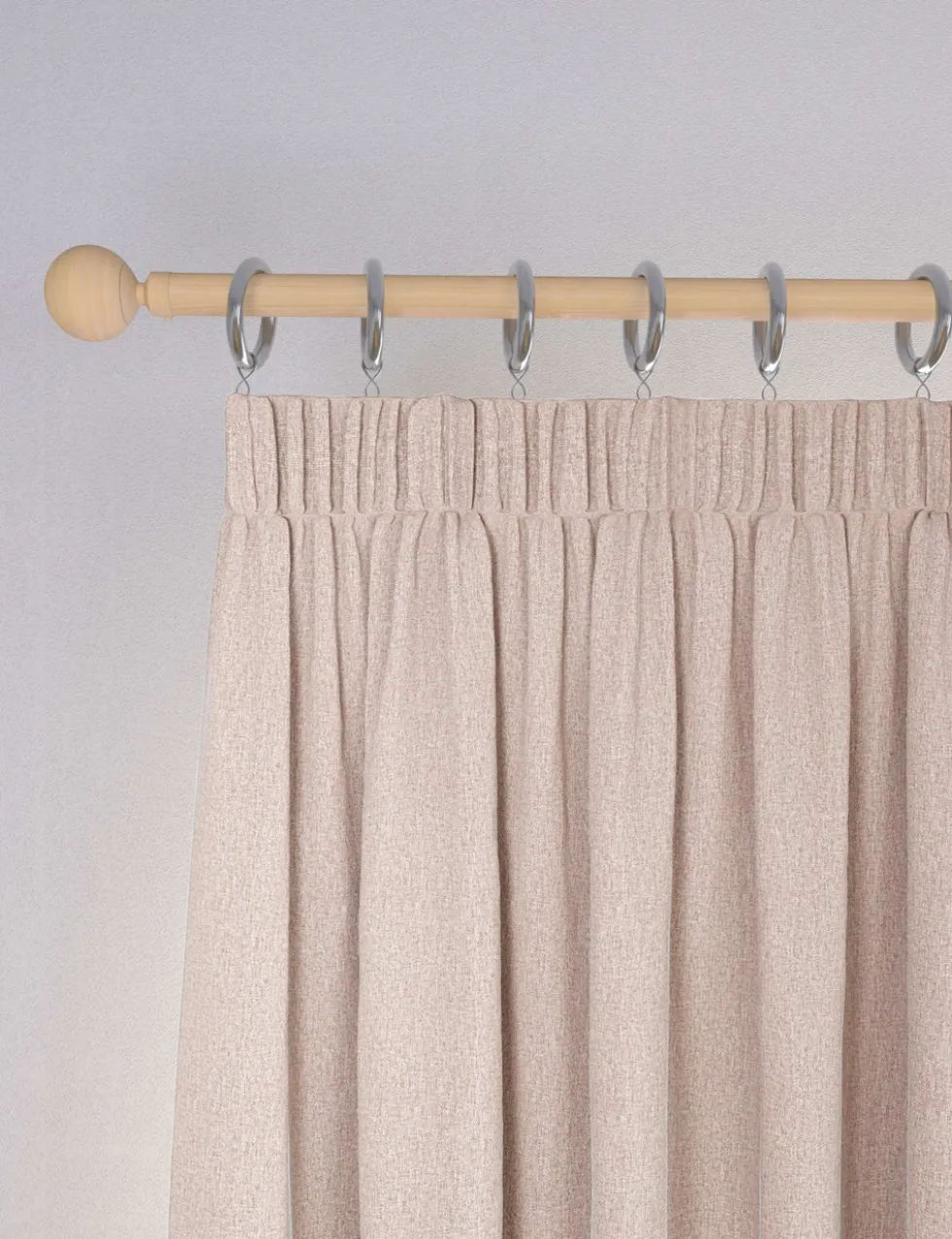 Brushed Pencil Pleat Blackout Thermal Curtains