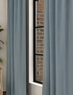 Brushed Pencil Pleat Blackout Thermal Curtains