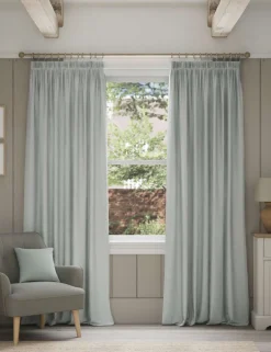 Brushed Pencil Pleat Blackout Thermal Curtains