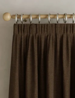 Brushed Pencil Pleat Blackout Thermal Curtains
