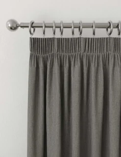 Brushed Pencil Pleat Blackout Thermal Curtains