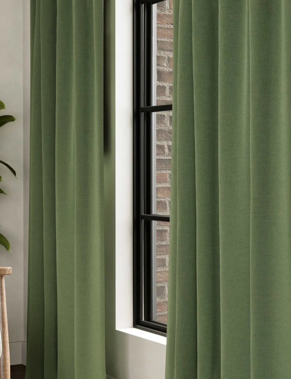 Brushed Pencil Pleat Blackout Thermal Curtains