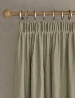 Brushed Pencil Pleat Blackout Ultra Thermal Curtains