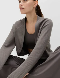 Brushed Ribbed Relaxed Shrug