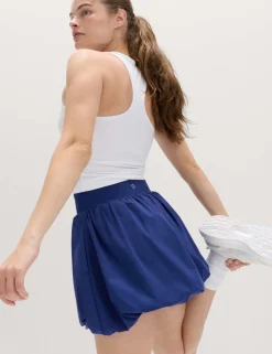 Bubble Hem High Waisted Skort