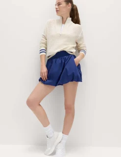 Bubble Hem High Waisted Skort