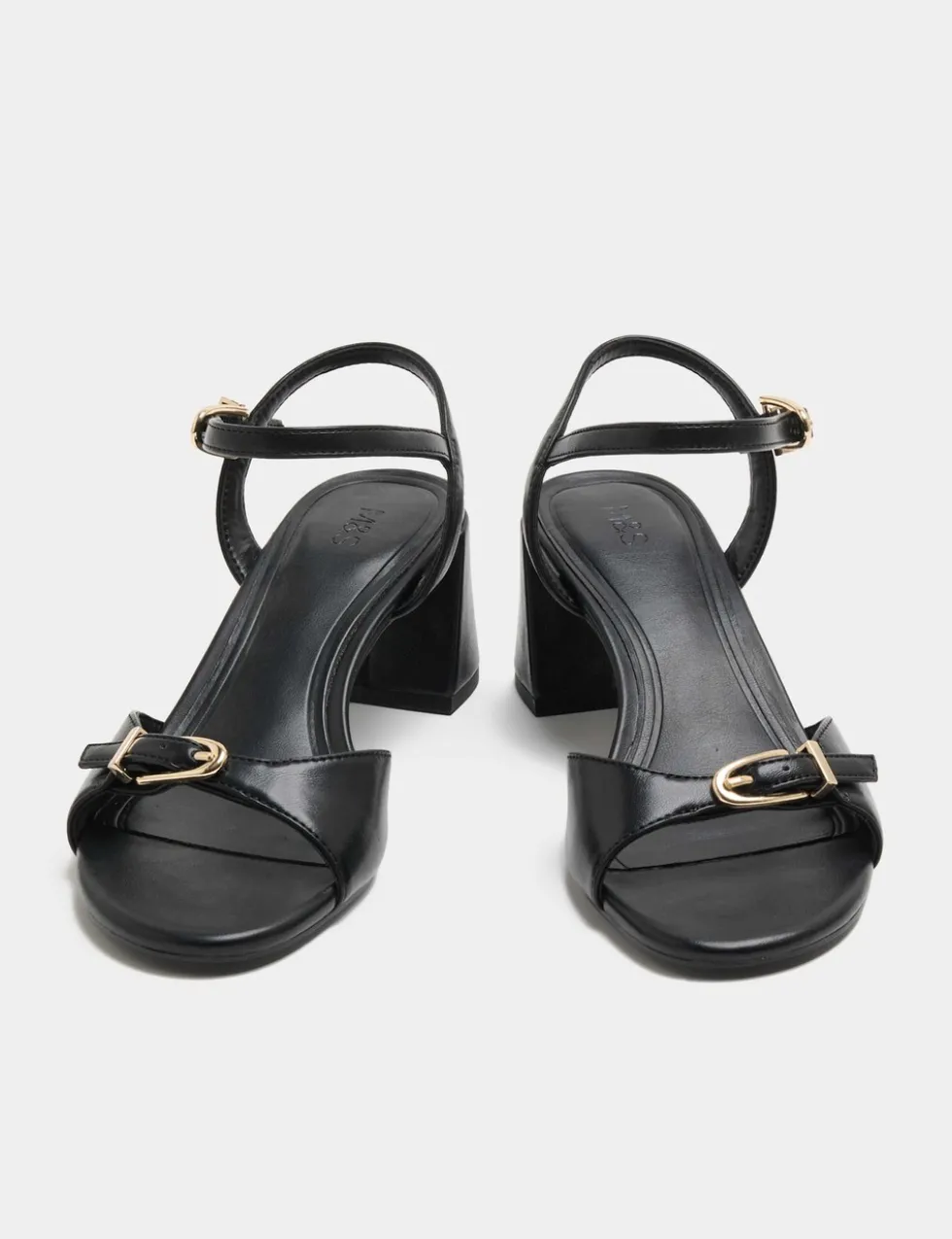 Buckle Ankle Strap Block Heel Sandals