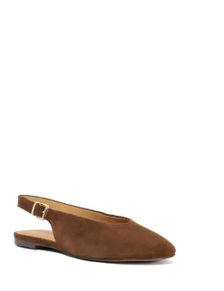 Buckle Flat Slingback Shoes