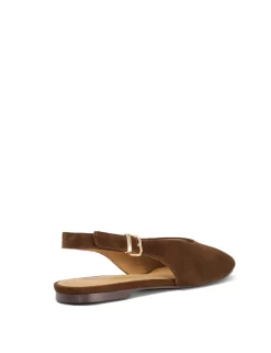 Buckle Flat Slingback Shoes