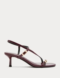 Buckle Strappy Kitten Heel Sandals