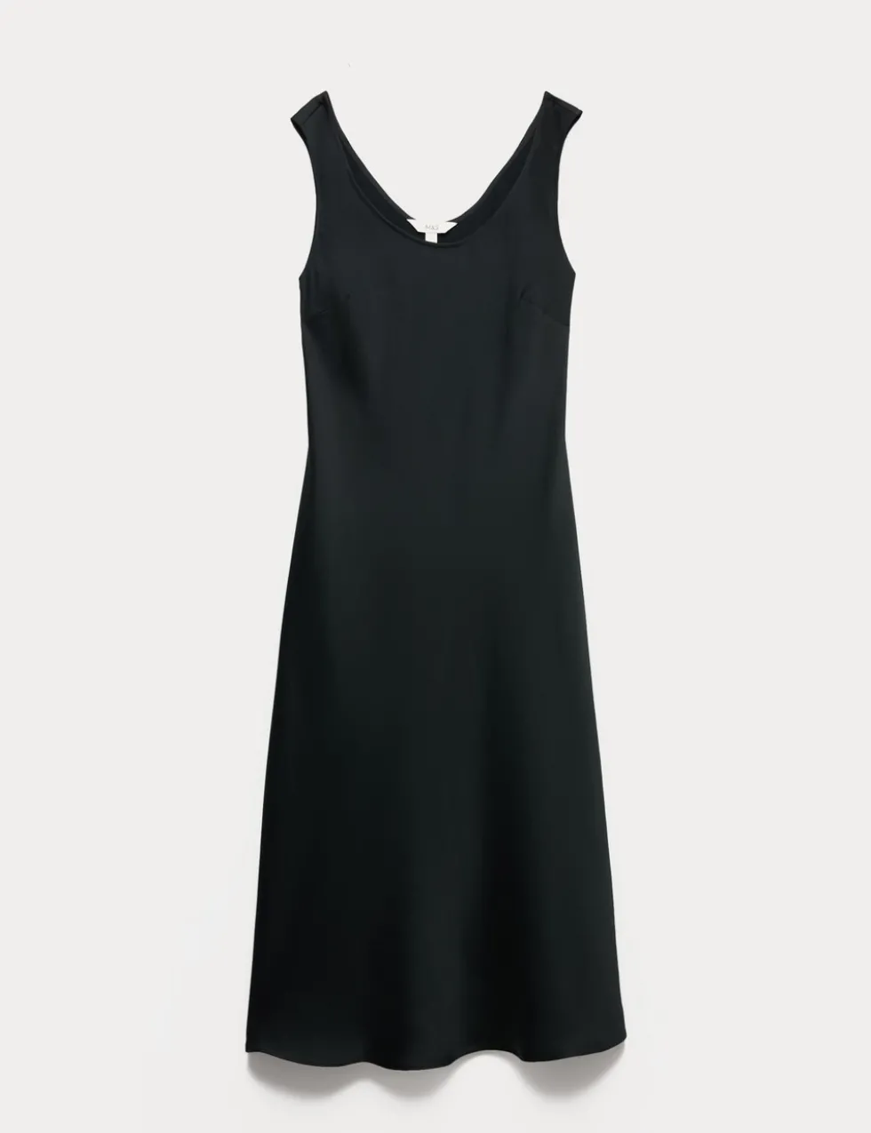 Built Up Satin Midi Column Dress