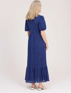 Burnout Jersey Midi Tiered Dress