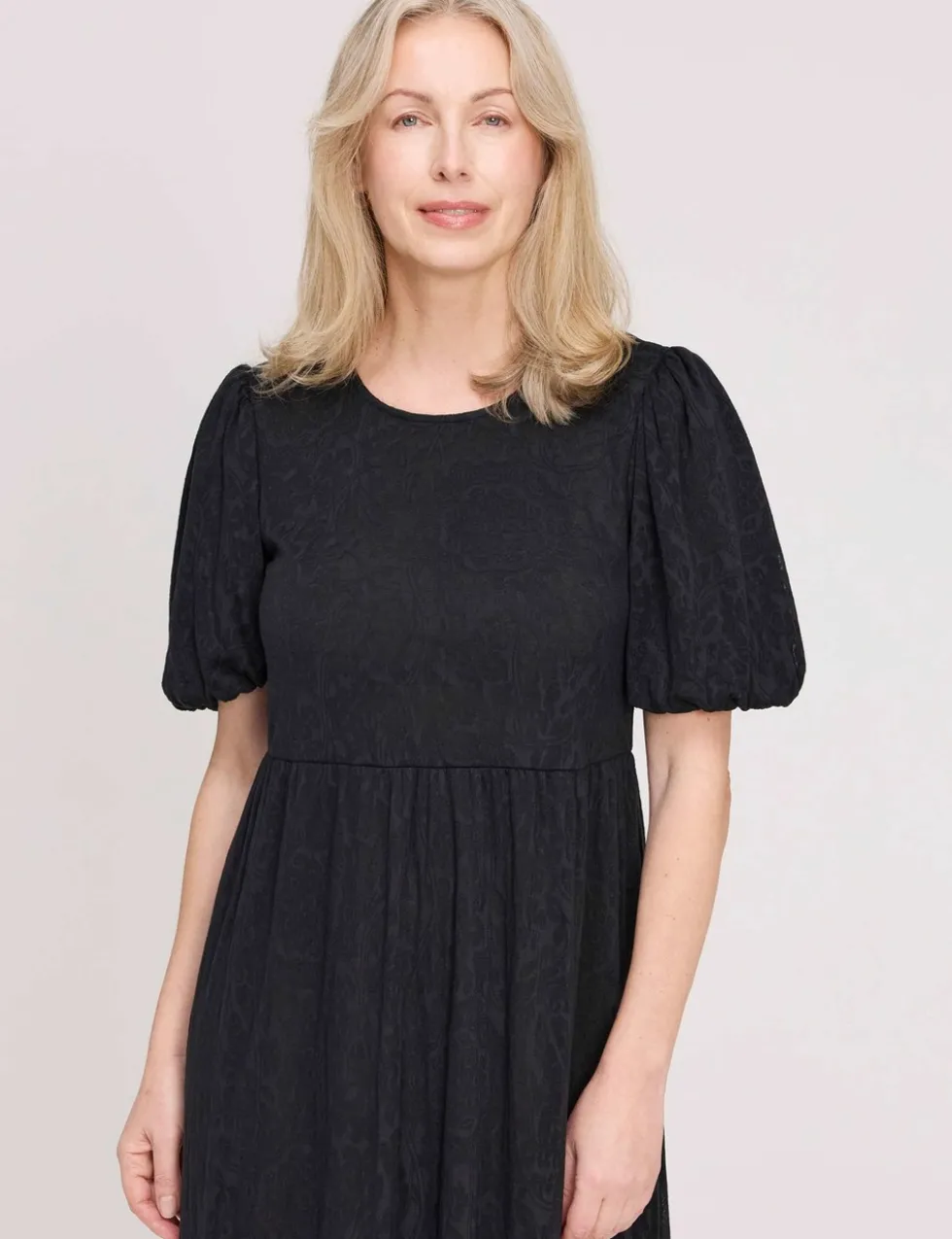 Burnout Jersey Midi Tiered Dress