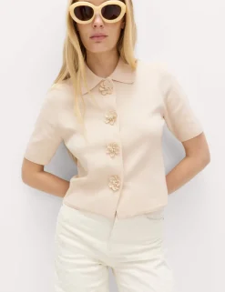 Button Detail Slim Fit Cardigan