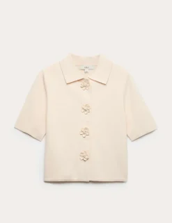 Button Detail Slim Fit Cardigan