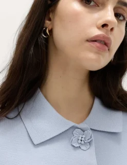 Button Detail Slim Fit Cardigan