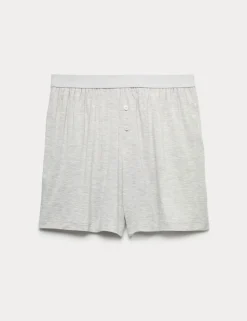 Button Fly Detail Pyjama Shorts