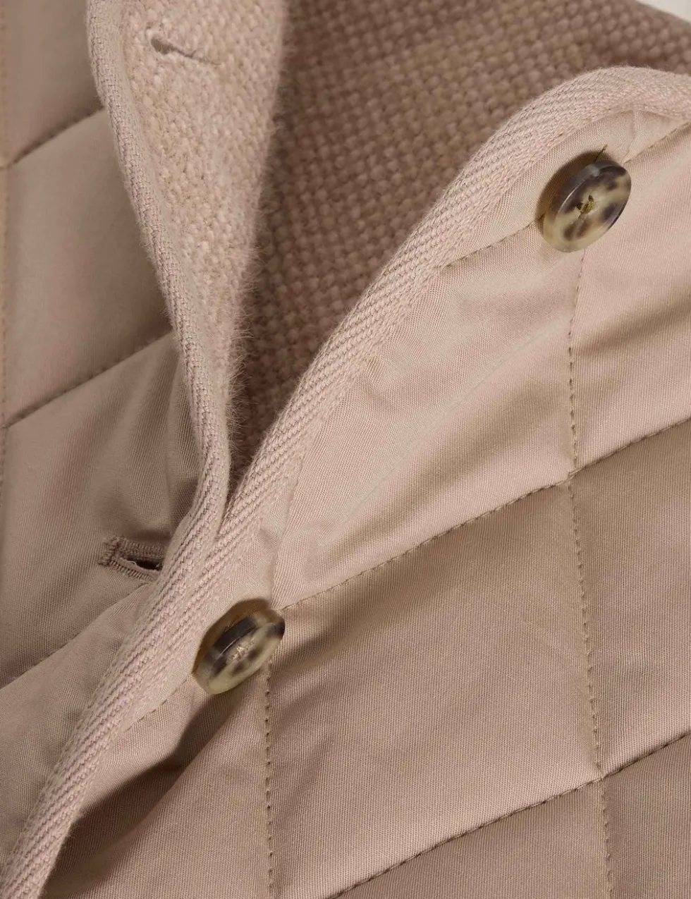 Button Front Quilted Gilet