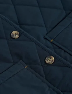 Button Front Quilted Gilet