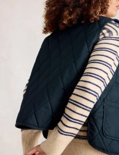 Button Front Quilted Gilet
