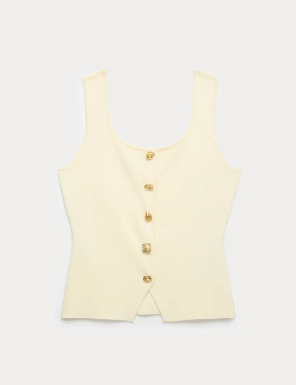 Button Front Slim Fit Knitted Waistcoat
