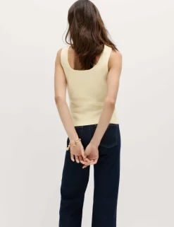 Button Front Slim Fit Knitted Waistcoat