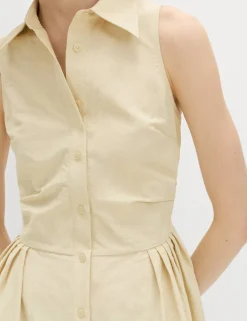 Button Through Midi Shirt Dress