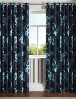 Cabana Lined Eyelet Curtains