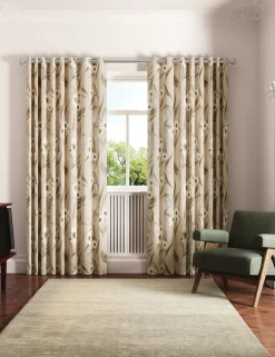 Cabana Lined Eyelet Curtains