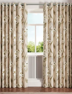 Cabana Lined Eyelet Curtains