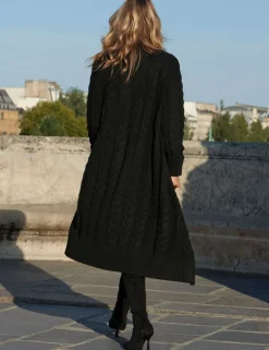 Cable Knit Longline Cardigan