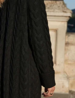 Cable Knit Longline Cardigan