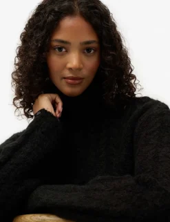 Cable Knit Roll Neck Relaxed Jumper