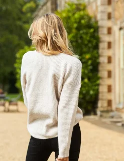 Cable Knit V-Neck Jumper