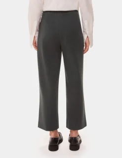 Camilla Side Zip Wide Leg Cropped Trousers