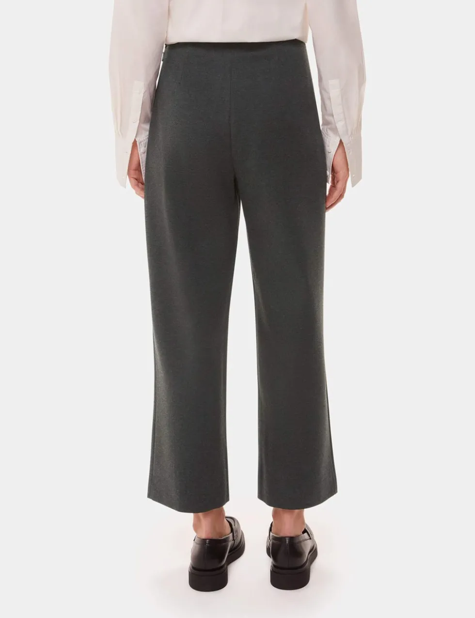 Camilla Side Zip Wide Leg Cropped Trousers