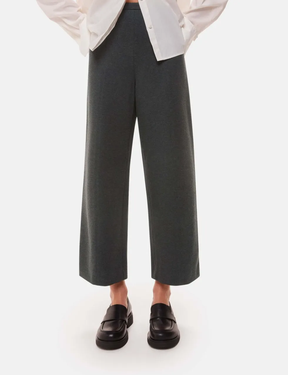 Camilla Side Zip Wide Leg Cropped Trousers