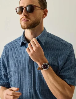 Camilo Relaxed Fit Seersucker Short Sleeve Shirt