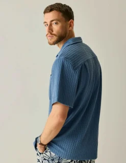 Camilo Relaxed Fit Seersucker Short Sleeve Shirt